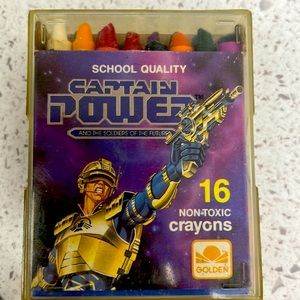 1987 Non-Toxic Captain Power Crayons